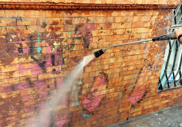 Cost of Brick Graffiti Cleaning in Camas